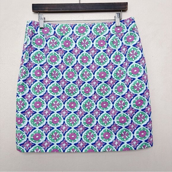 Talbots Womens Petite 8P Canvas A-Line Skirt in Medallion - Picture 10 of 10